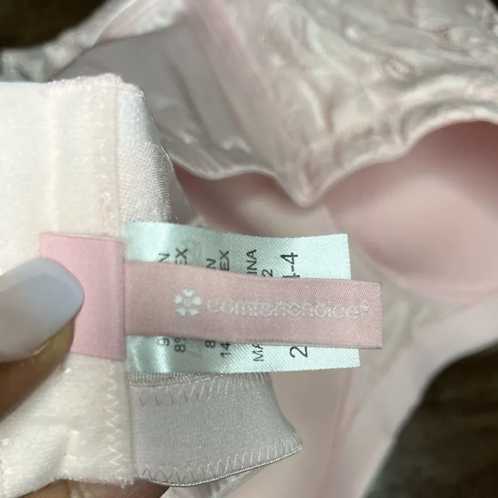 Comfort Choice pink lace cami bra sz 52 G